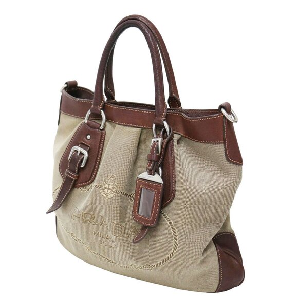 PRADA Brown Leather Shoulder Bag - Picture 1 of 11